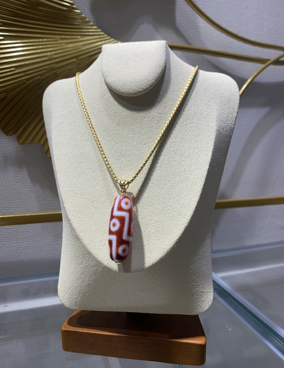 Vòng cổ Dzi 9 Mắt Đỏ